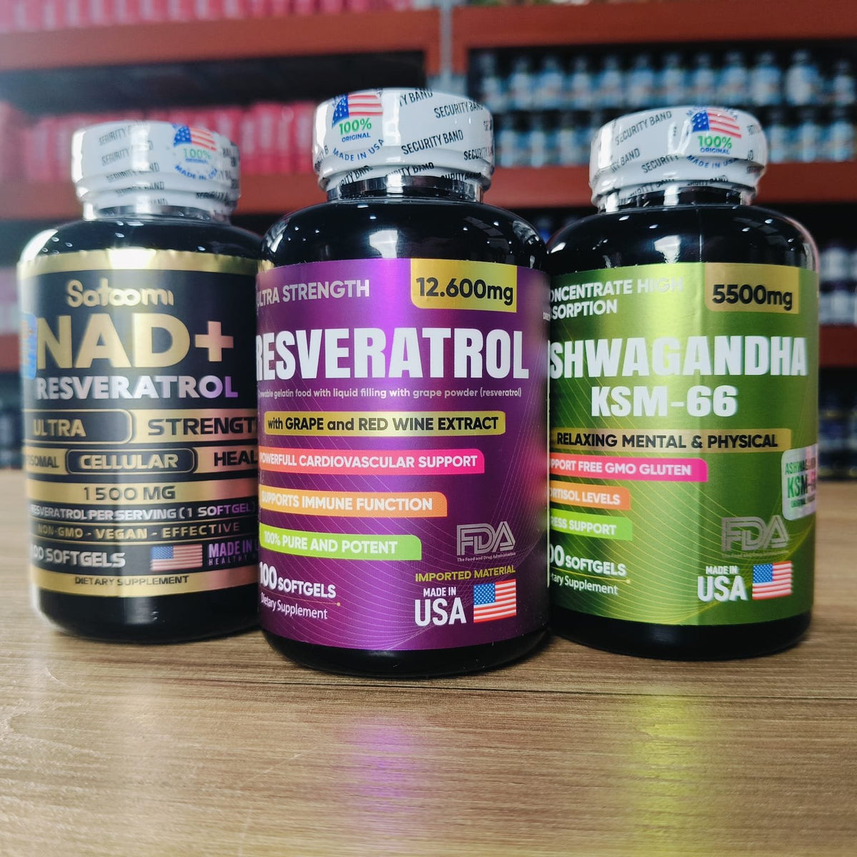 COMBO Nad + Ashwagandha + Resveratrol