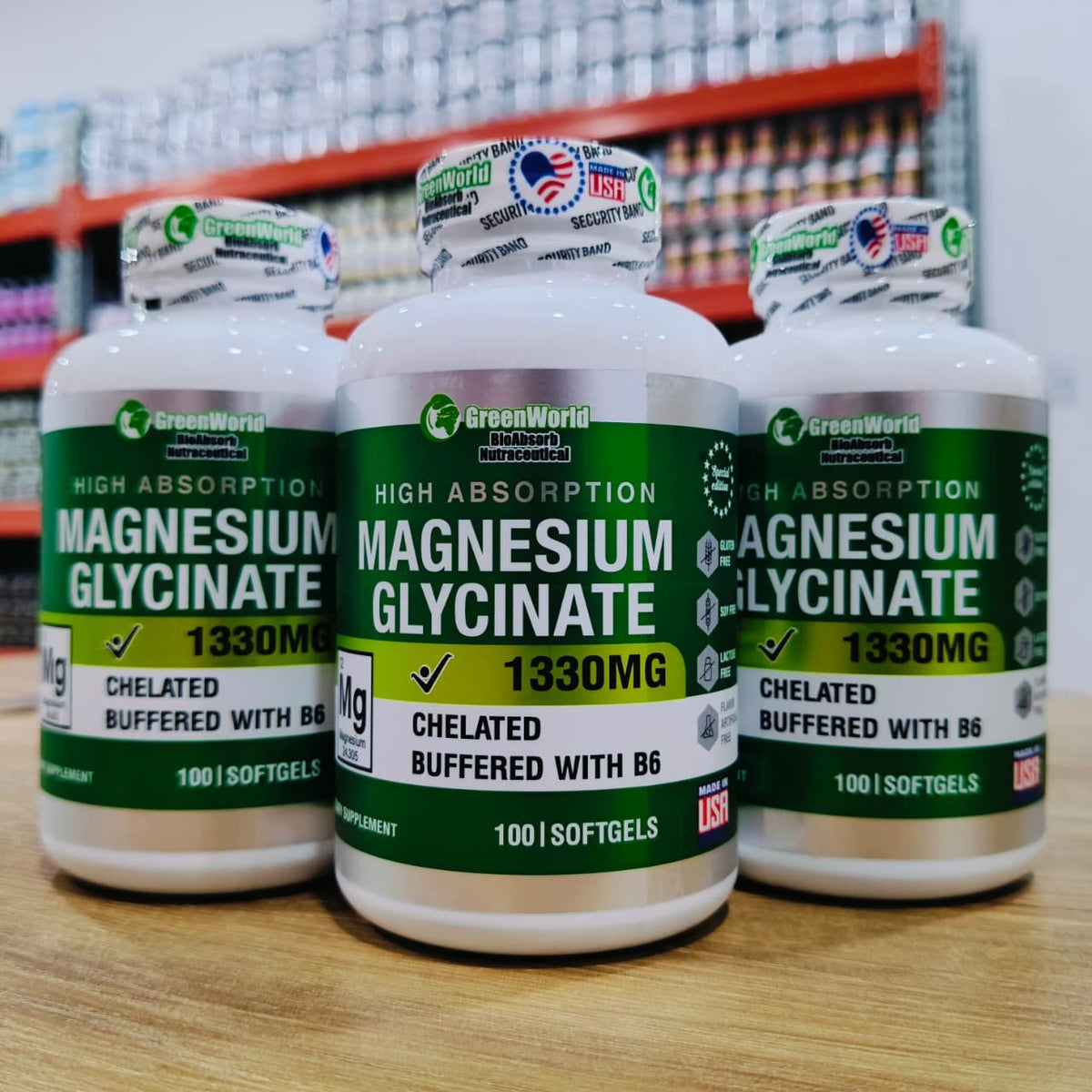 GLYCINATE MAGNESIUM GREENWORLD x3