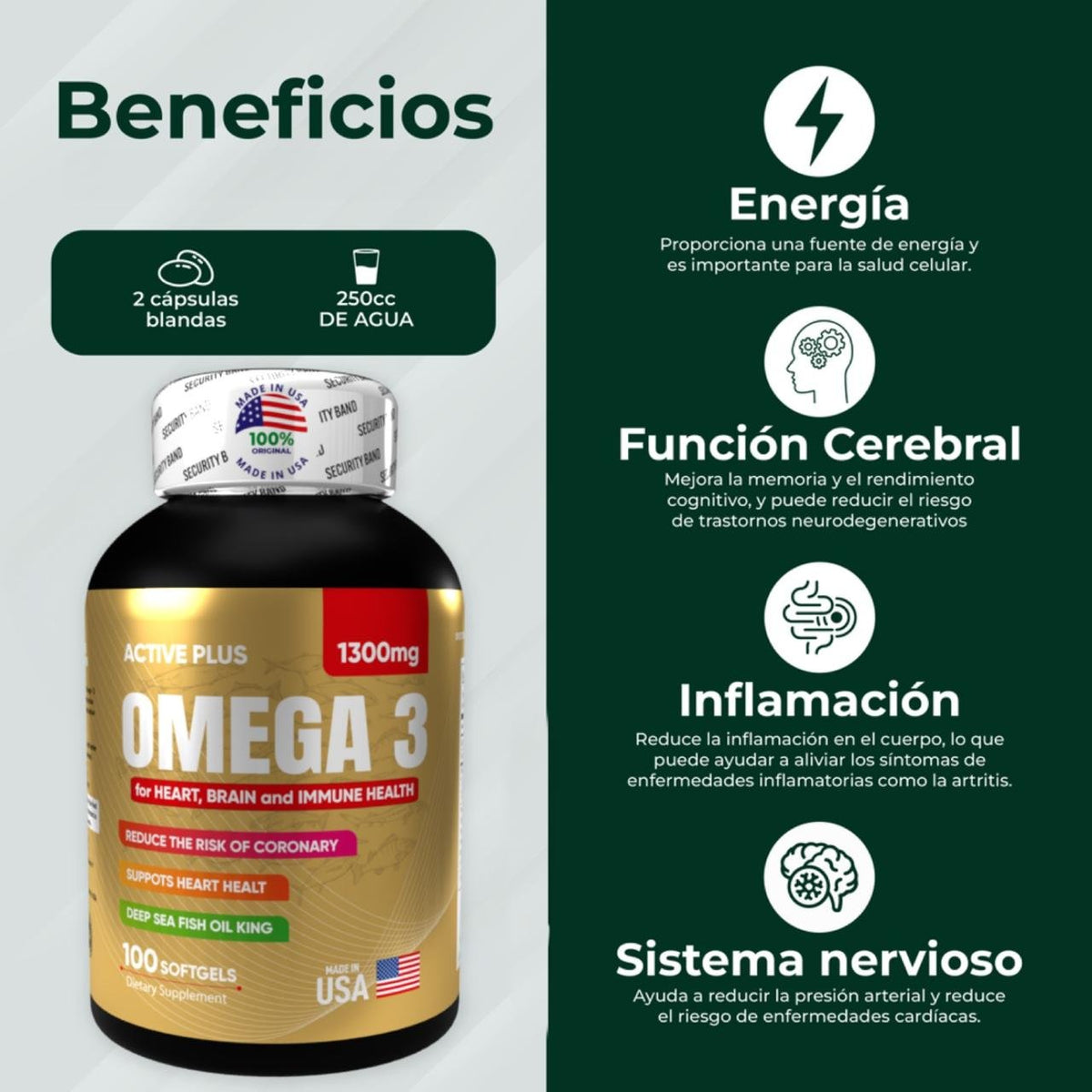 OMEGA 3 AMERICANO X  100 SOFTGELS